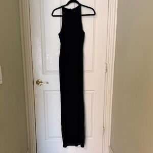 Ralph Lauren Black Sleeveless High-Neck Maxi Dress